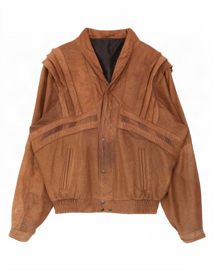 Vintage Herren Lederjacke UK 40 Large Braun