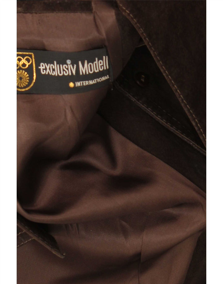 Vintage Herren Wildlederjacke UK 38 Mittelbraun