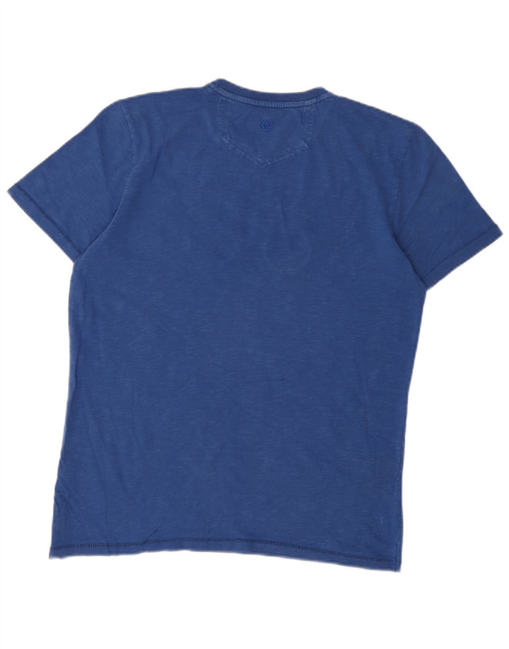 Fat Face Herren-T-Shirt mit Grafik, mittelblaue Baumwolle