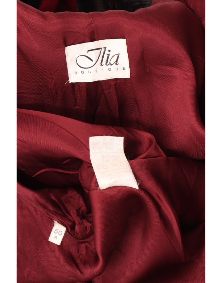 Ilia Damen Loose Fit Mantel IT 50 XL Kastanienbraune Wolle