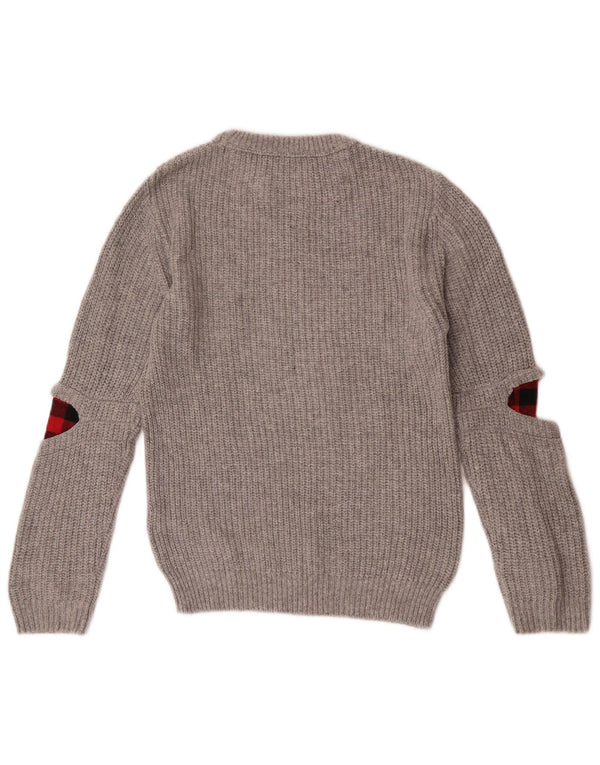 Zara Jungen-Pullover mit U-Boot-Ausschnitt, 9–10 Jahre, graues Polyester