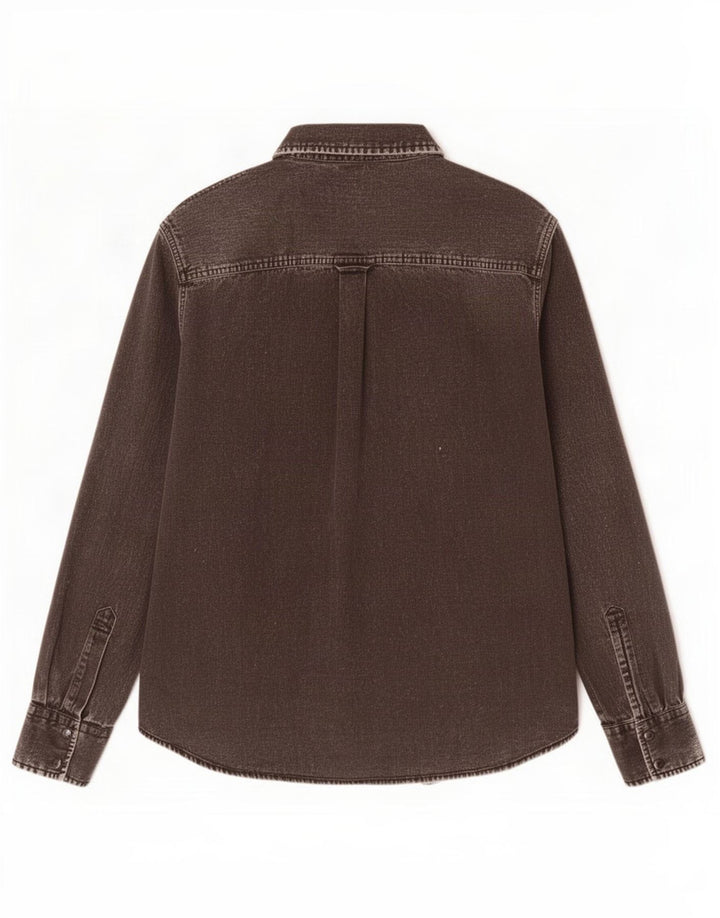 Superdry Herren-Jeanshemd XL aus schwarzer Baumwolle