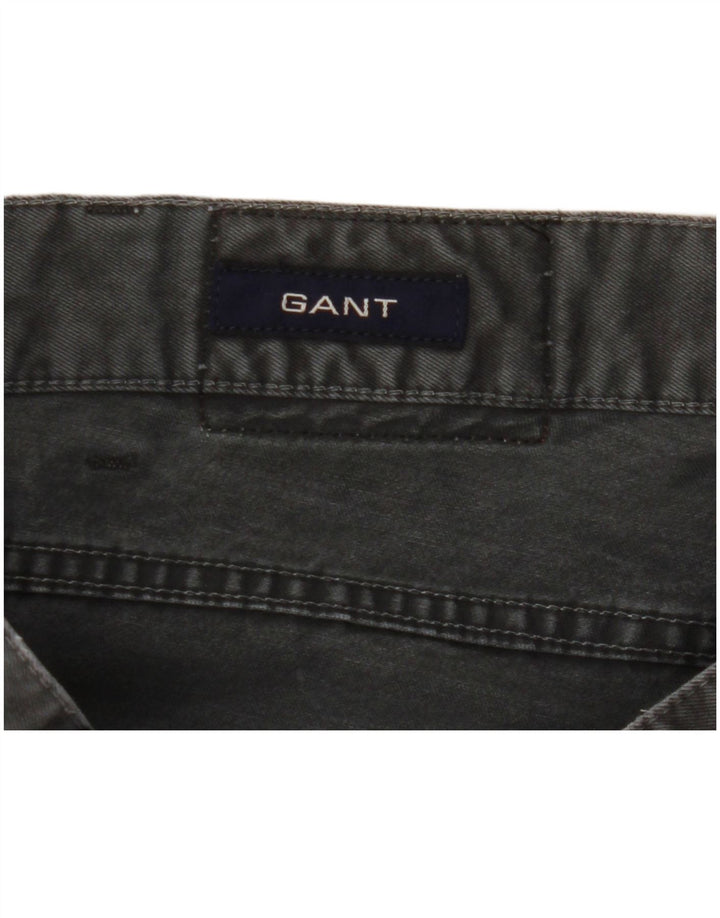 Gant Damen Jason Regular Straight Jeans W34 L30 Graue Baumwolle
