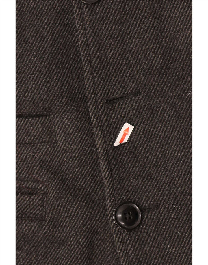 Superdry Herren Pea Coat UK 40 Große graue Wolle