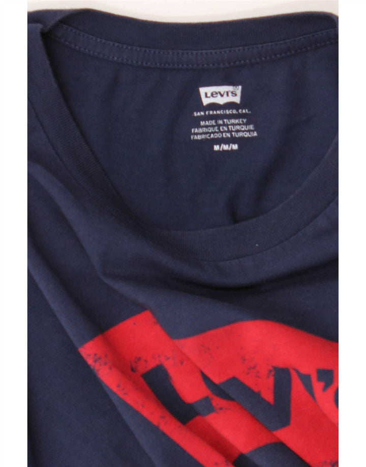 Levi's Herren Grafik T-Shirt Top Mittel Marineblau