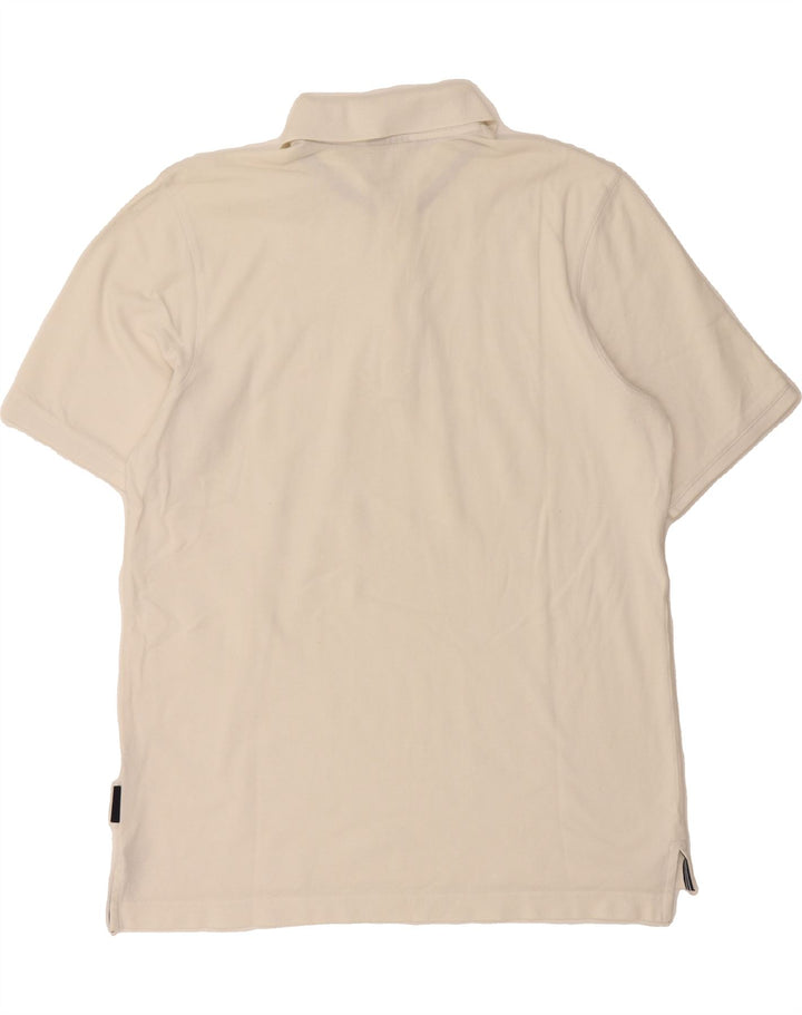 CHAMPION Mens Polo Shirt Medium White Vintage Champion and Second-Hand Champion from Messina Hembry 