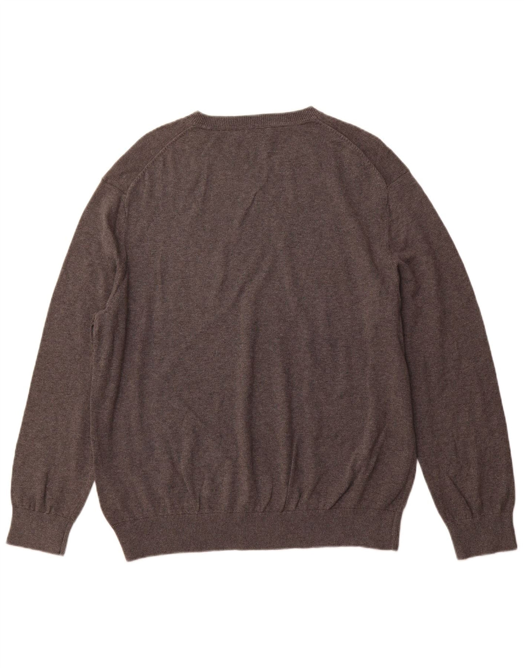 NAUTICA Herren-Pullover mit V-Ausschnitt, XL, graue Baumwolle