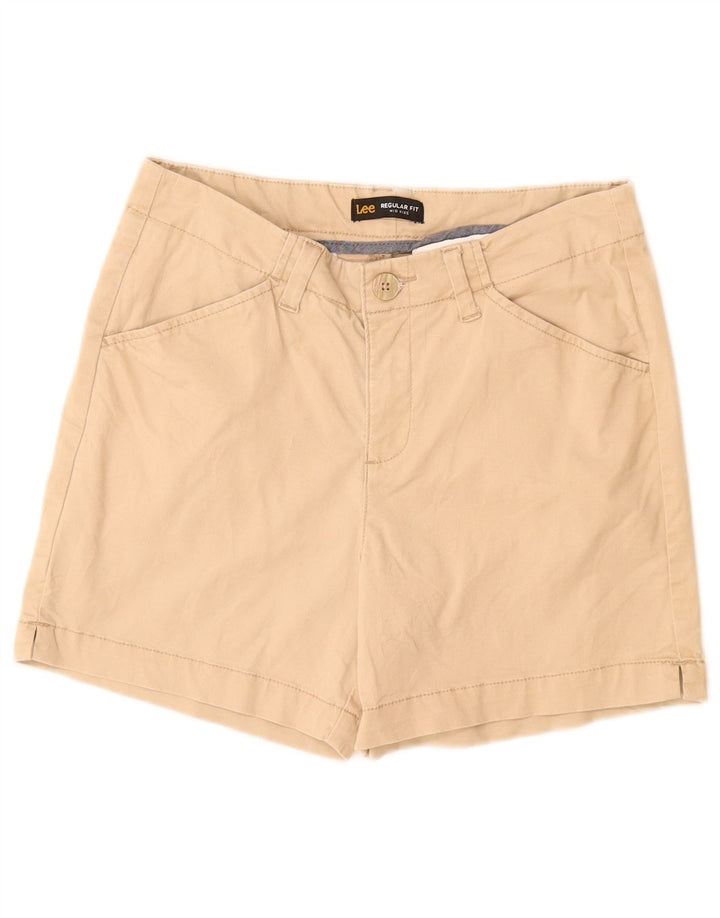 Lee Damen-Shorts mit mittelhohem Bund und normaler Passform, lässige Shorts, US 6, Mittel, W28, beige Baumwolle