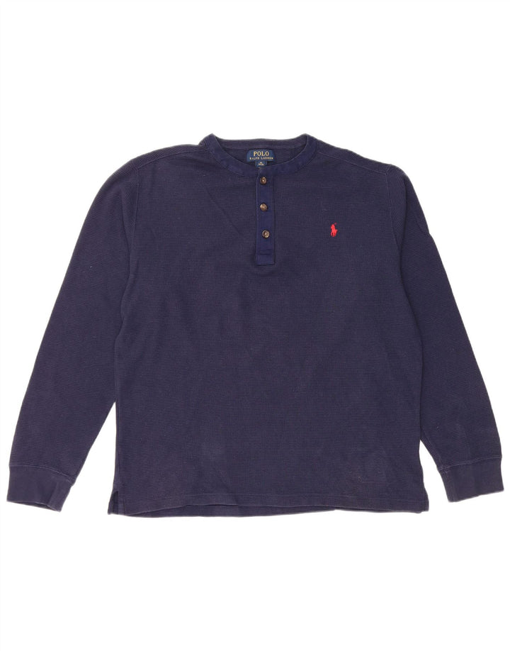 POLO RALPH LAUREN Langarmshirt für Jungen, 15–16 Jahre, XL, Marineblau, Baumwolle