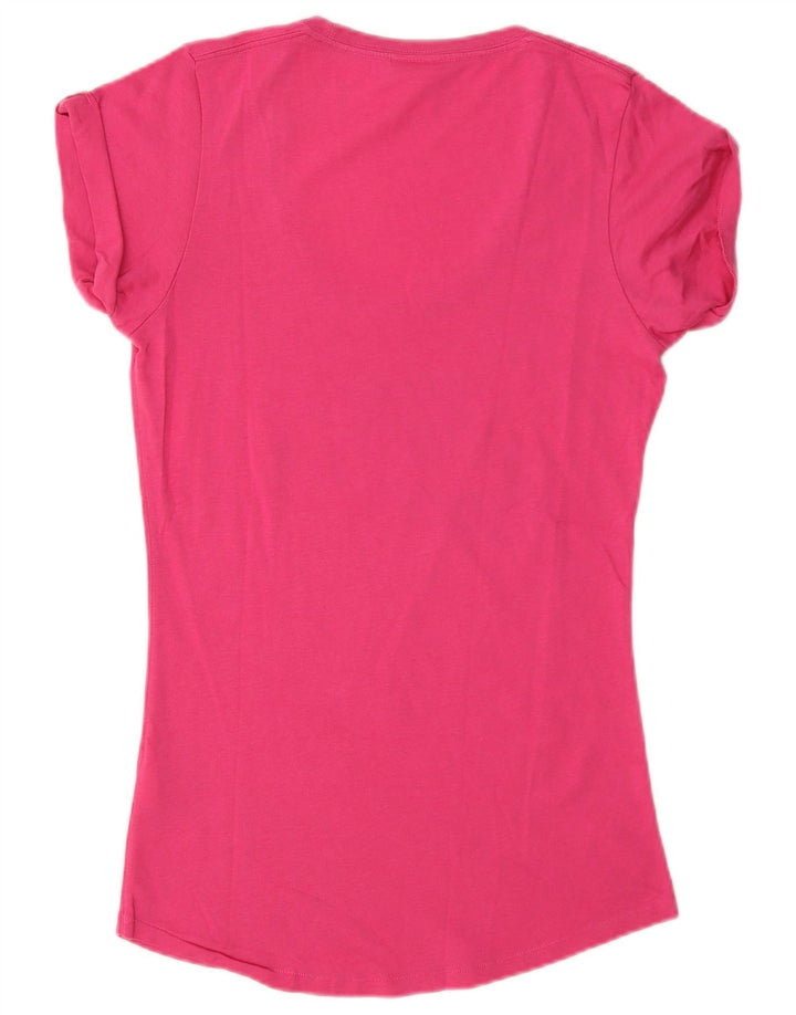 Nike Damen-T-Shirt in Übergröße mit Grafik, UK 6, XS, Rosa, Polyester