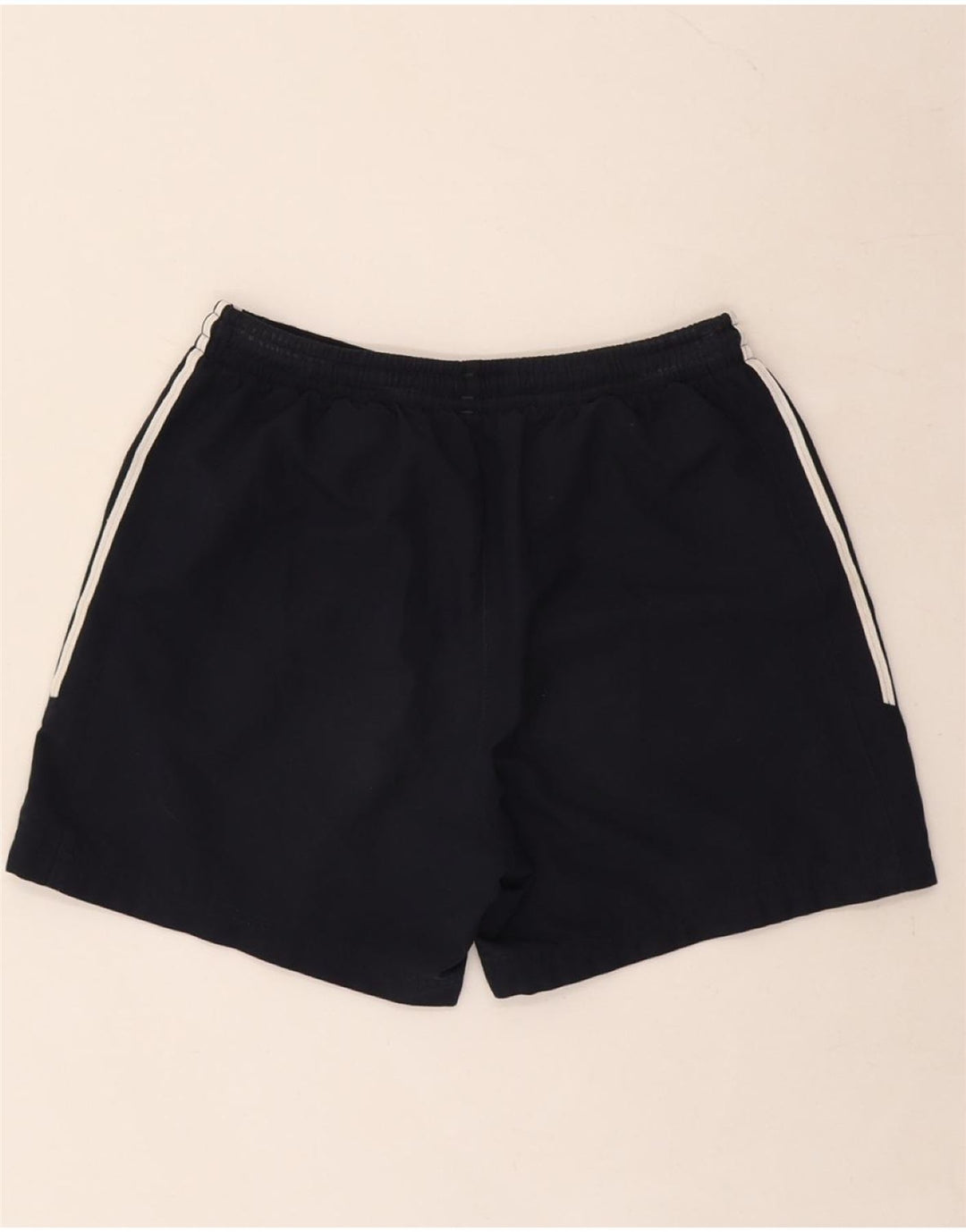 ADIDAS Womens Sport Shorts UK 10 Small Navy Blue Polyester