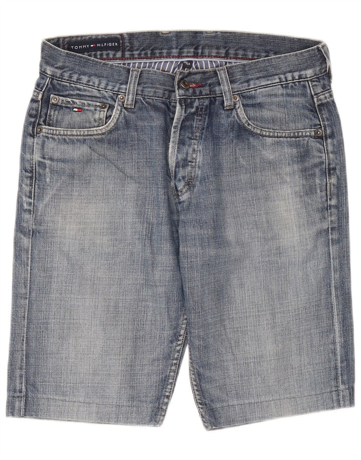 Tommy Hilfiger Herren Denim Shorts W32 Mittelblaue Baumwolle