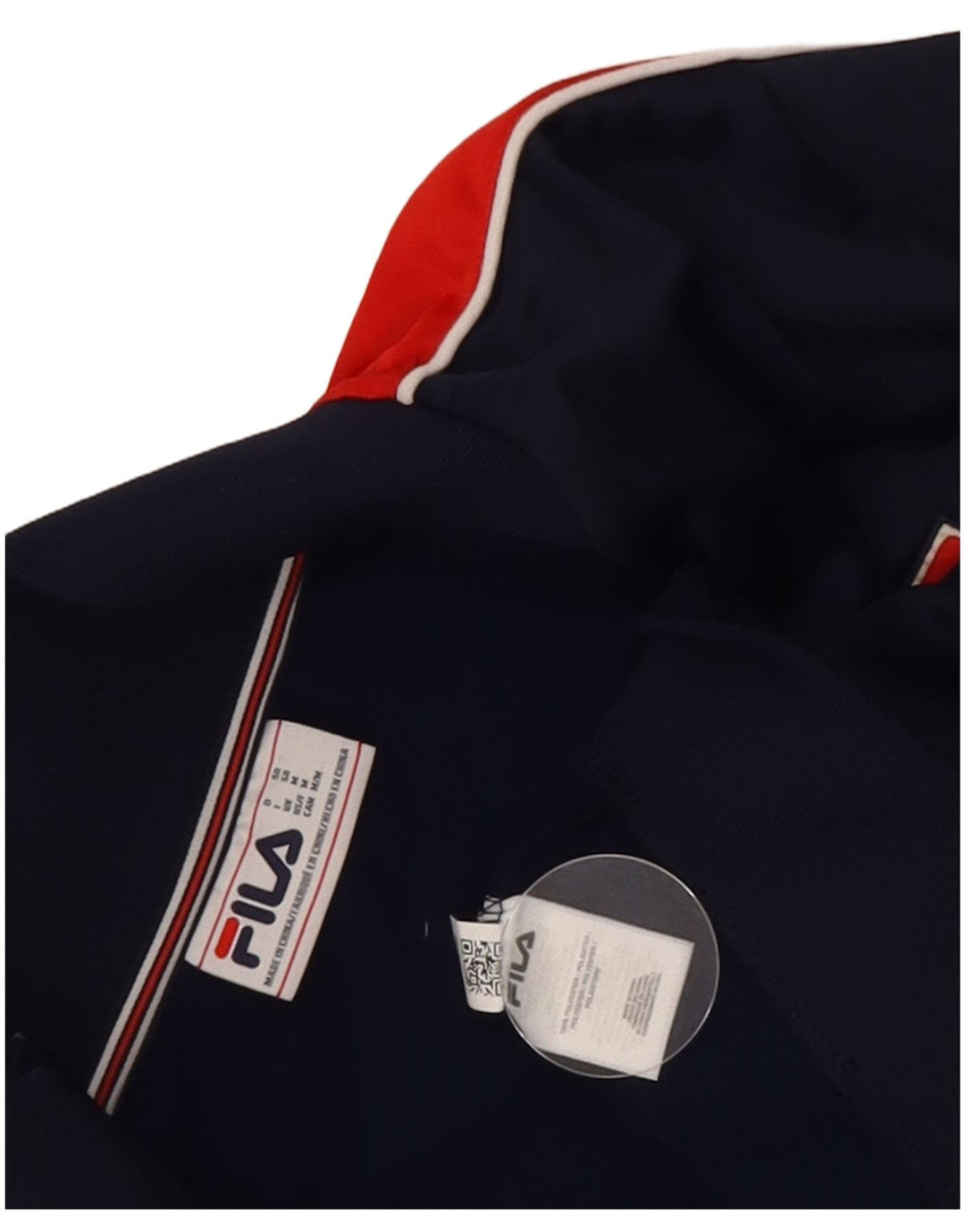 Fila Herren-Trainingsanzugoberteil mit Grafik, mittleres Marineblau, Farbblock