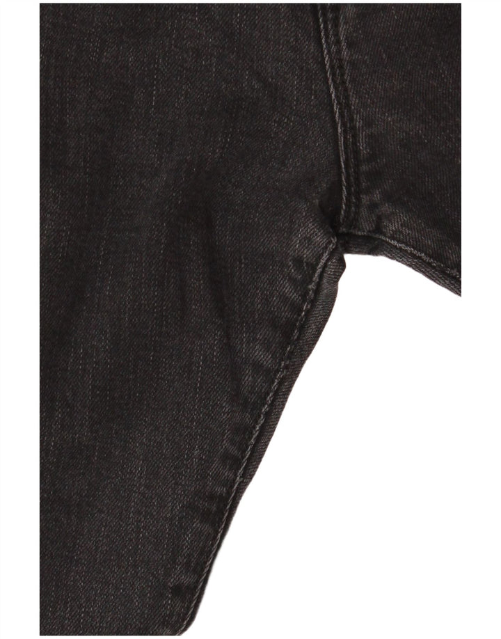 Lee Damen Straight Jeans W29 L30 Schwarze Baumwolle