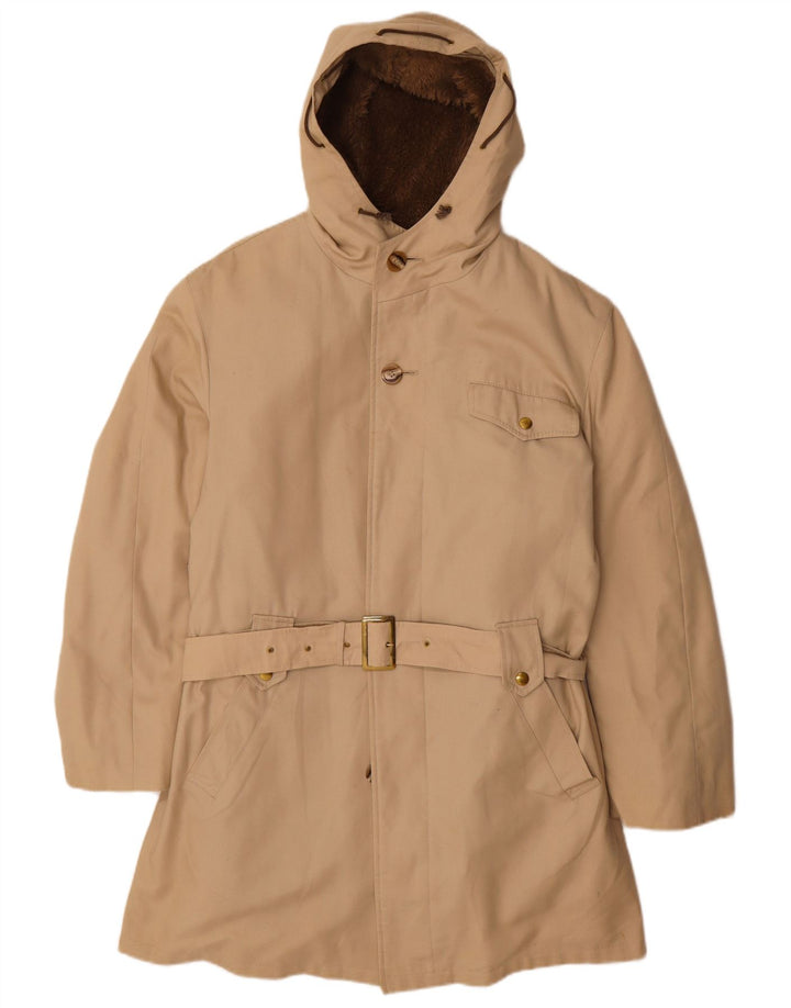 Trevira Herren-Windbreaker-Mantel, UK 38, mittelbeigefarbenes Polyester