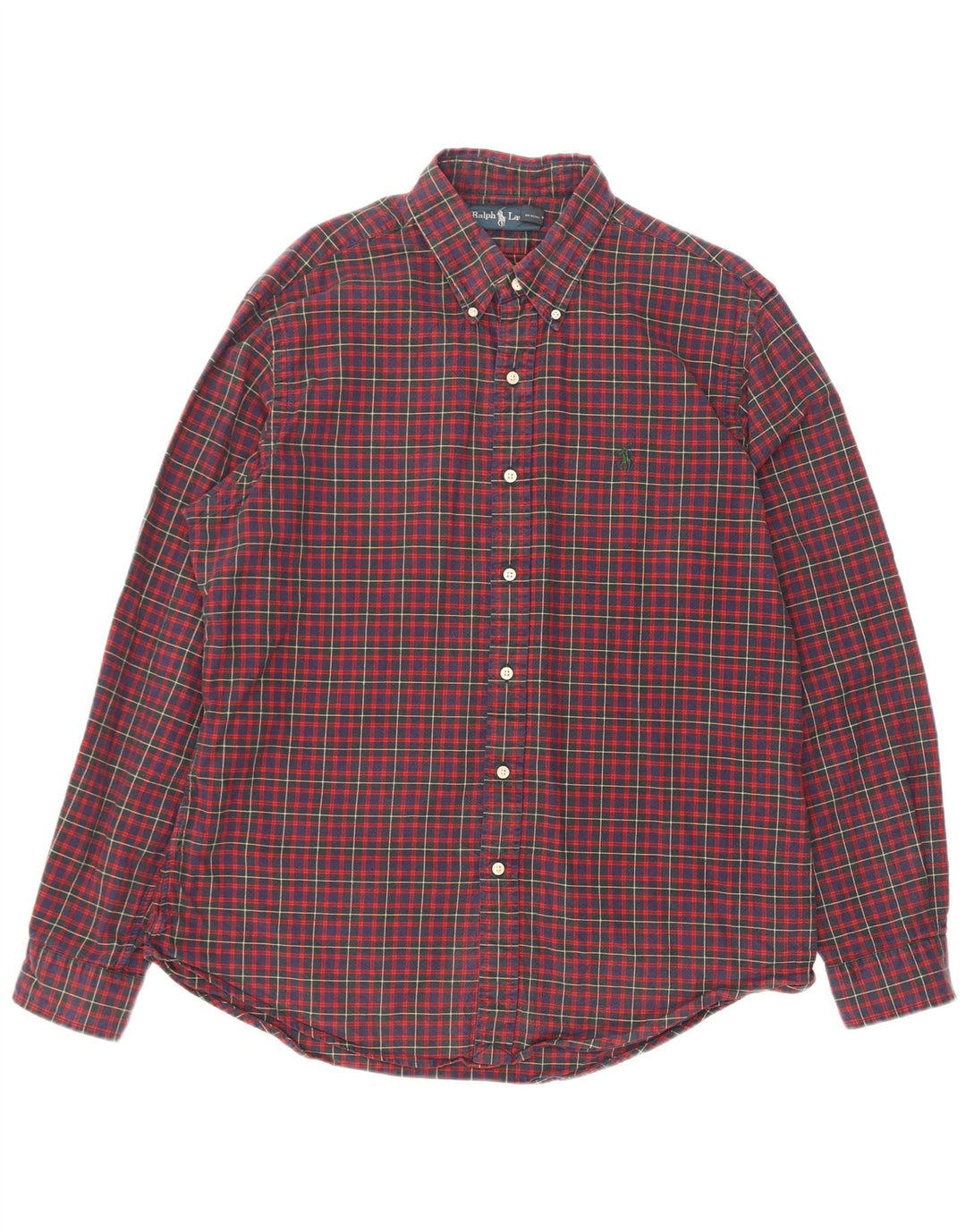 Polo Ralph Lauren Herrenhemd, groß, rot kariert, Baumwolle