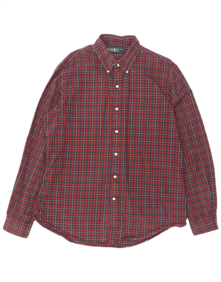 Polo Ralph Lauren Herrenhemd, groß, rot kariert, Baumwolle
