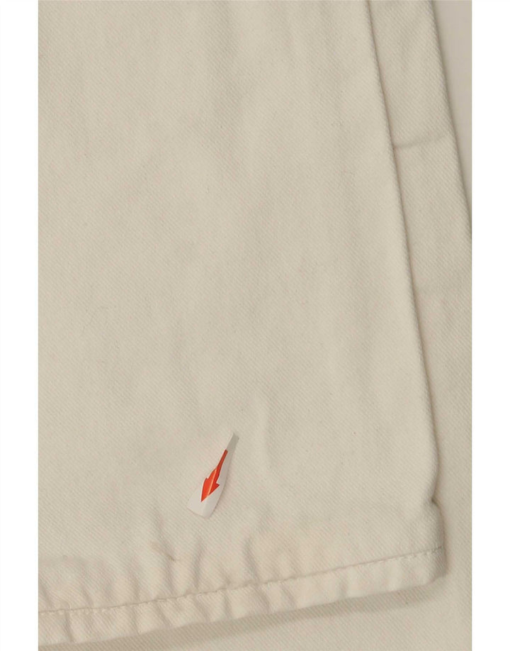 Dondup Damen Straight Jeans W32 L29 Weiße Baumwolle