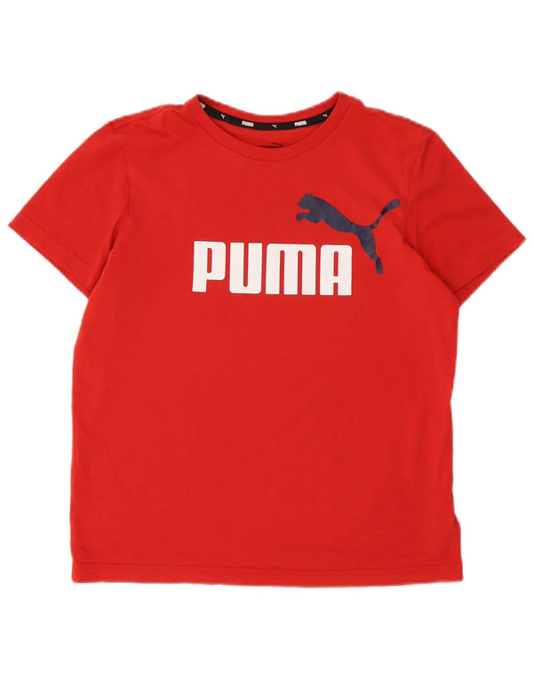 Puma Jungen Graphic T-Shirt Top 13–14 Jahre, rote Baumwolle