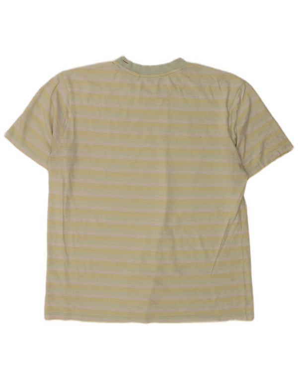 Guess Herren-T-Shirt mit Grafik, groß, gelb gestreift