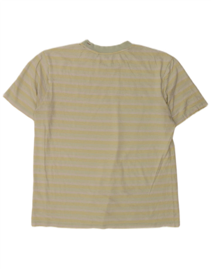 Guess Herren-T-Shirt mit Grafik, groß, gelb gestreift