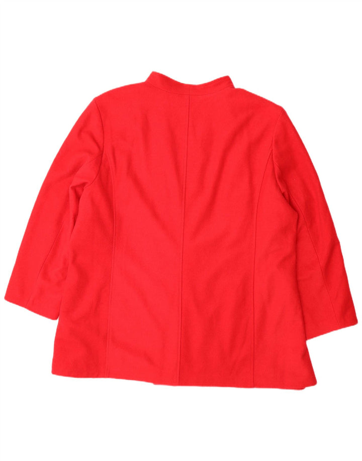 VINTAGE Damen Mantel UK 28 6XL Rot Polyester