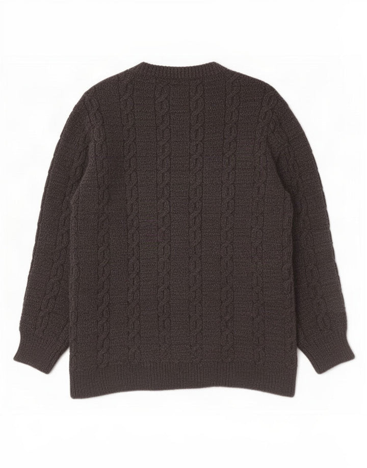 Dunnes Stores Herren-Pullover mit U-Boot-Ausschnitt, große graue Wolle