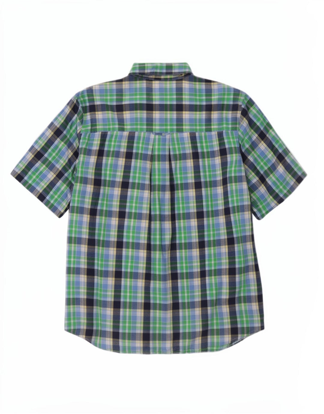 Chaps Herren-Kurzarmhemd XL, grün kariert, Baumwolle