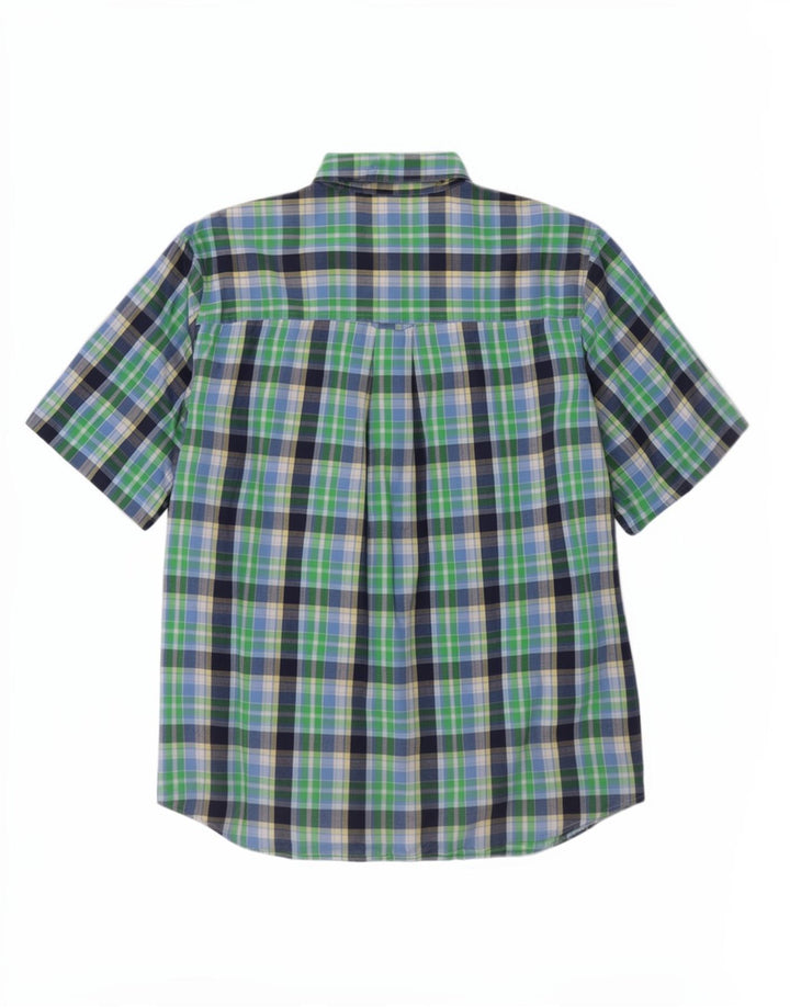 Chaps Herren-Kurzarmhemd XL, grün kariert, Baumwolle