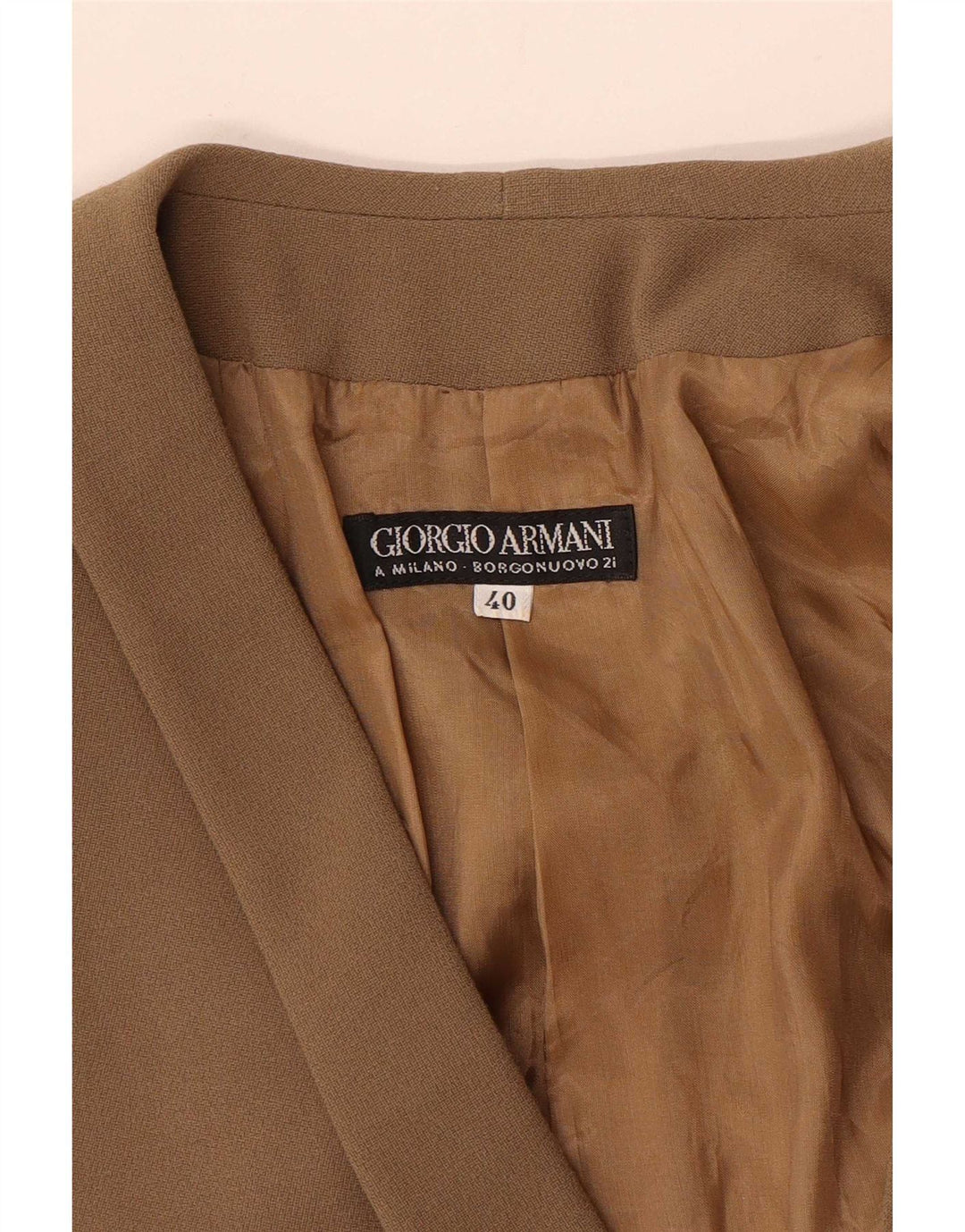 Giorgio Armani Damen Blazerjacke EU 40 Mittelbeige