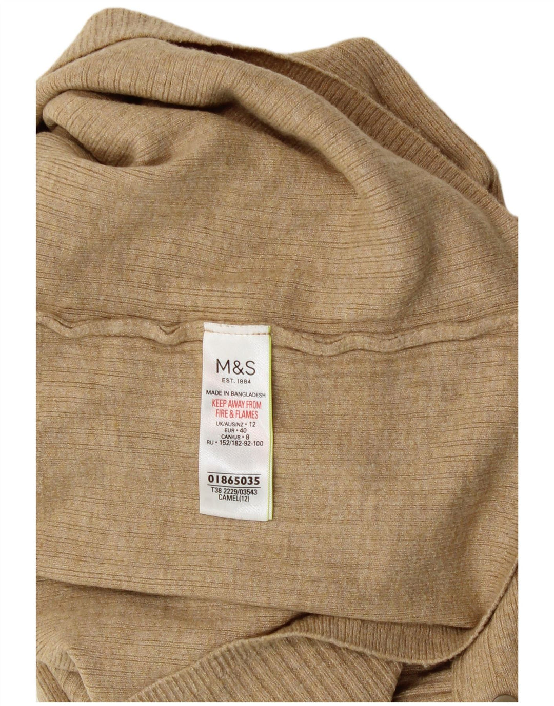 Marks & SPENCER Rollkragenpullover für Damen, Gr. 12, Mittelbeige