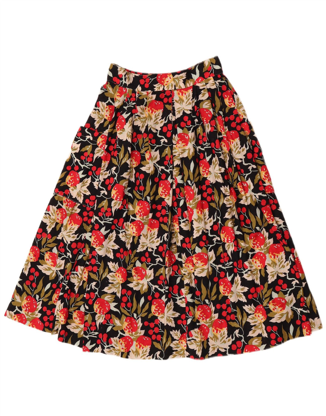 Vintage Damen A-Linienrock mit hoher Taille IT 42 Medium W27 Mehrfarbig