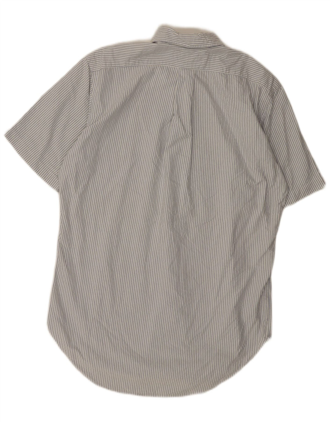 RALPH LAUREN Herren Kurzarmhemd mit klassischer Passform, klein, weiß gestreift