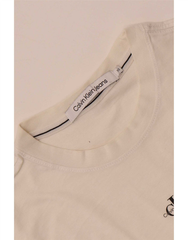 Calvin Klein Jeans Herren T-Shirt Top XS Weiß