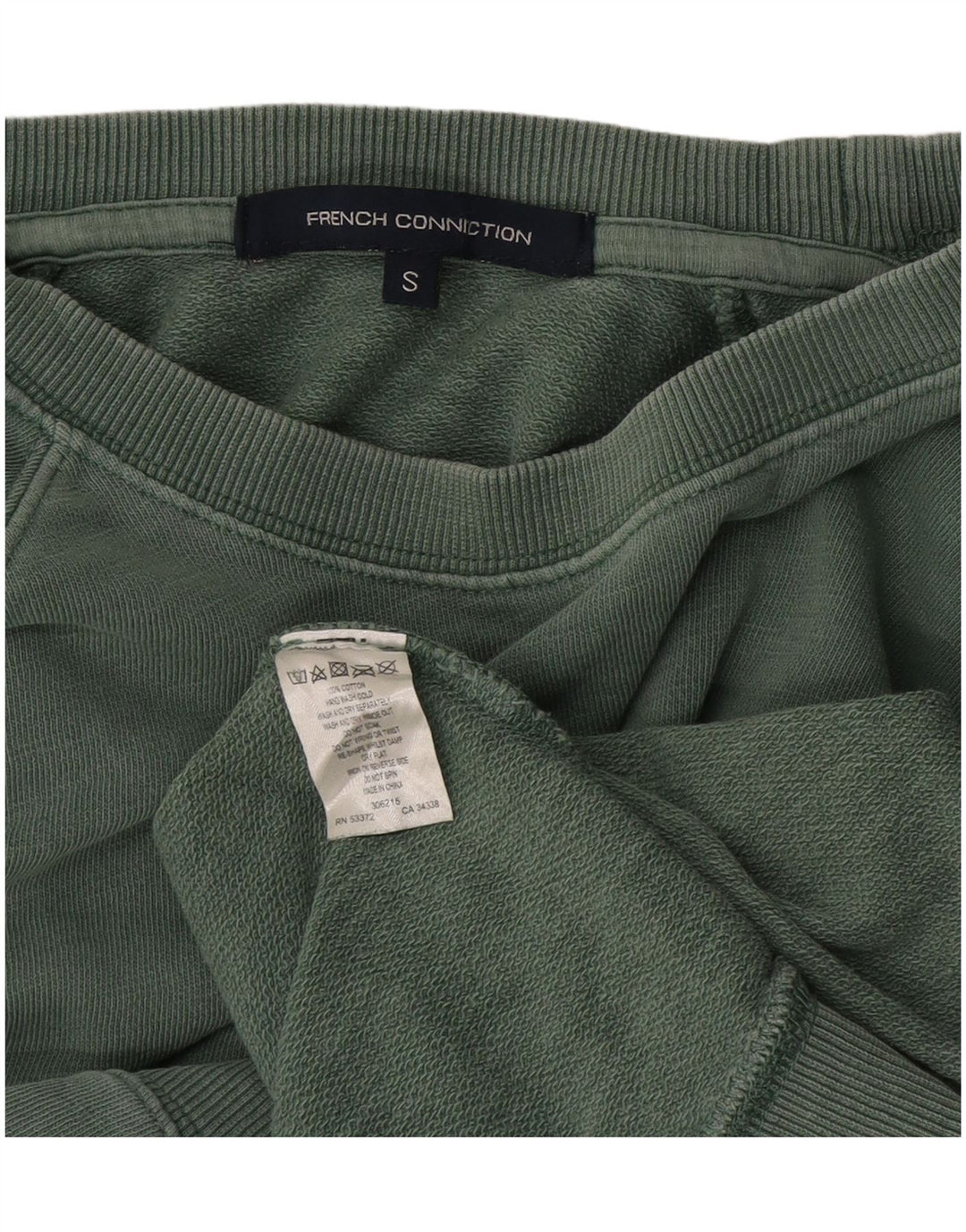 French Connection Damen-Sweatshirt mit 3/4-Ärmeln, Gr. 10, Grün