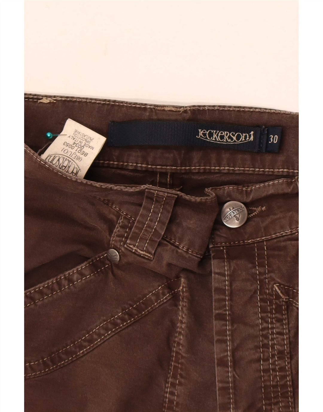 Jeckerson Herren Bermudashorts W30 mittelbraune Baumwolle