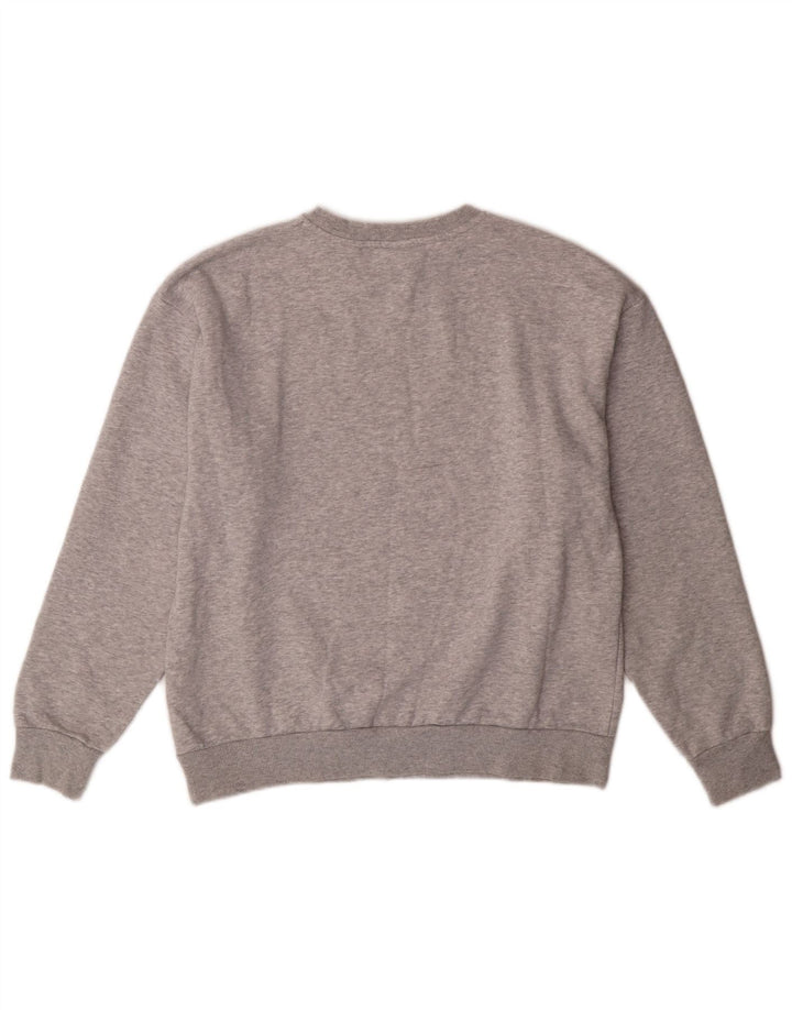 PUMA Damen Graphic Sweatshirt Pullover UK 14 Mittelgraue Baumwolle