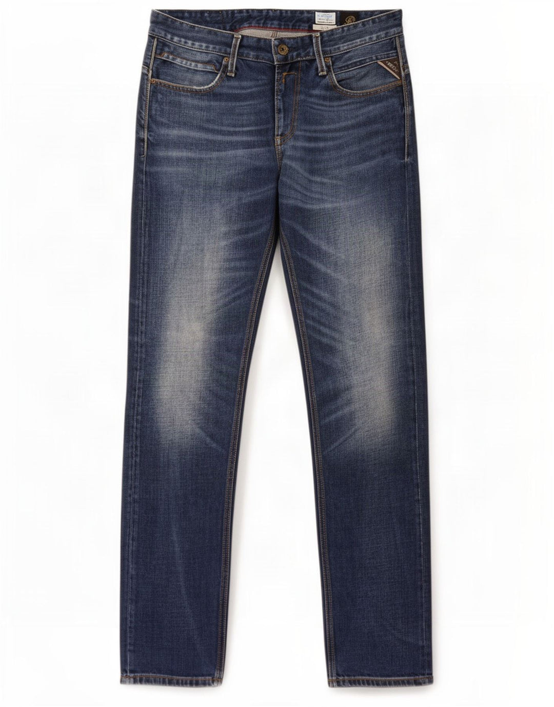Replay Herren Jeto Slim Jeans W34 L34 Blaue Baumwolle