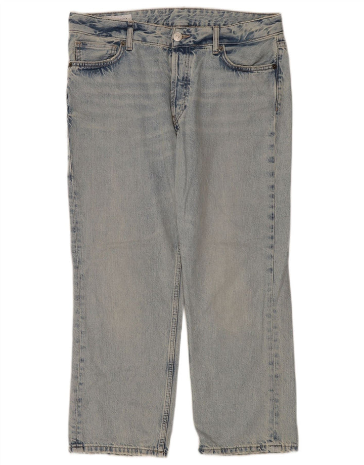 ZARA Damen Straight Jeans EU 40 Medium W30 L28 Blaue Baumwolle