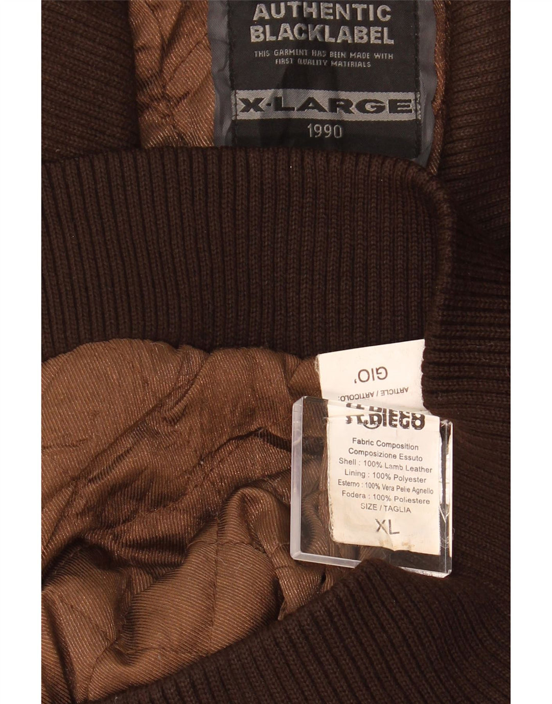 VINTAGE Damen Lederjacke UK 18 XL Braunes Leder