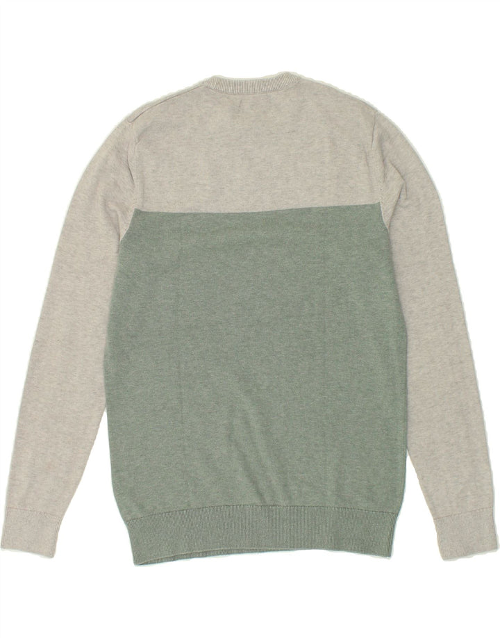 JULES Womens Crew Neck Jumper Sweater UK 12 Medium Grey Colourblock Vintage Jules and Second-Hand Jules from Messina Hembry 
