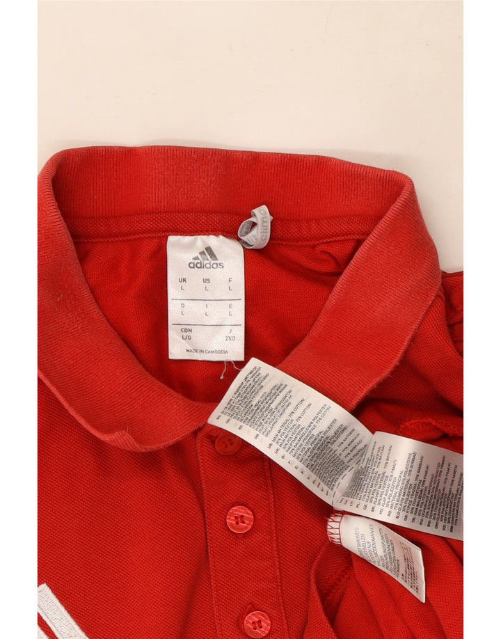 Adidas Herren Climalite Poloshirt Große rote Baumwolle
