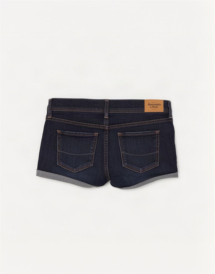 Abercrombie & Fitch Damen Jeansshorts US 8 Medium W29 Marineblau