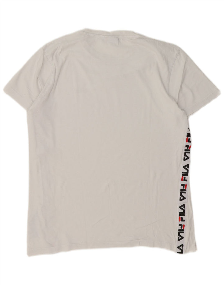 Fila Herren-T-Shirt mit Grafik, mittelweiße Baumwolle