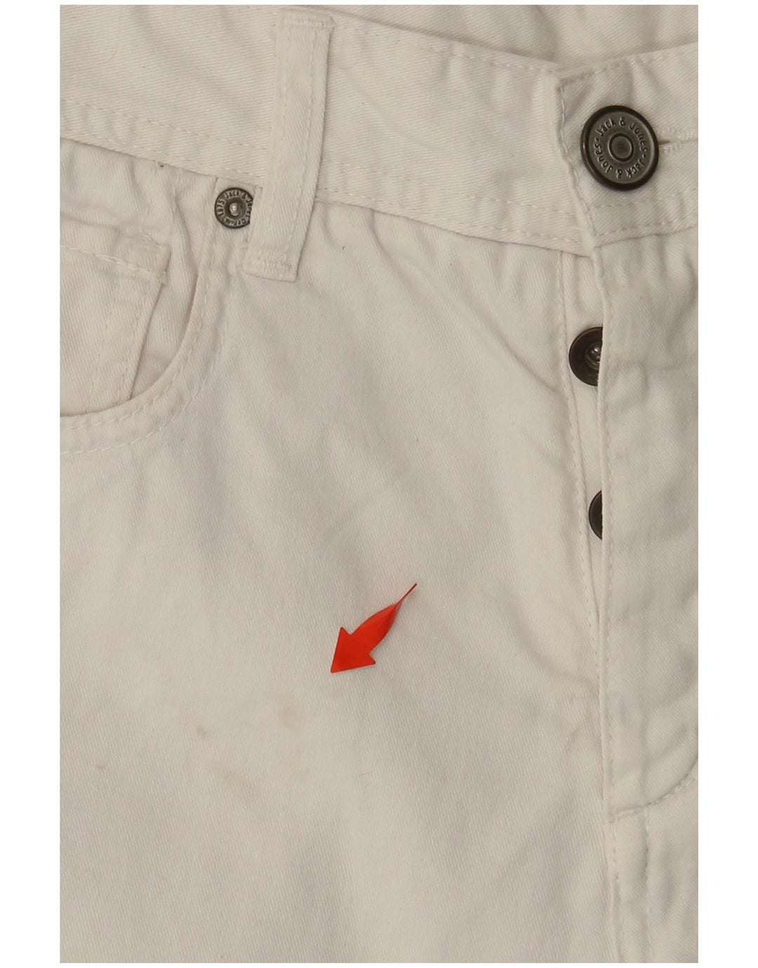 JACK & JONES Herren Jeansshorts W30 mittelweiße Baumwolle