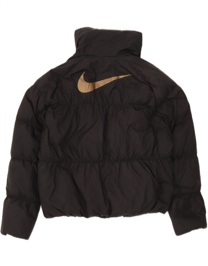 Nike Damen-Übergröße, gepolsterte Jacke mit Grafik, UK 6, XS, Schwarz, Polyester