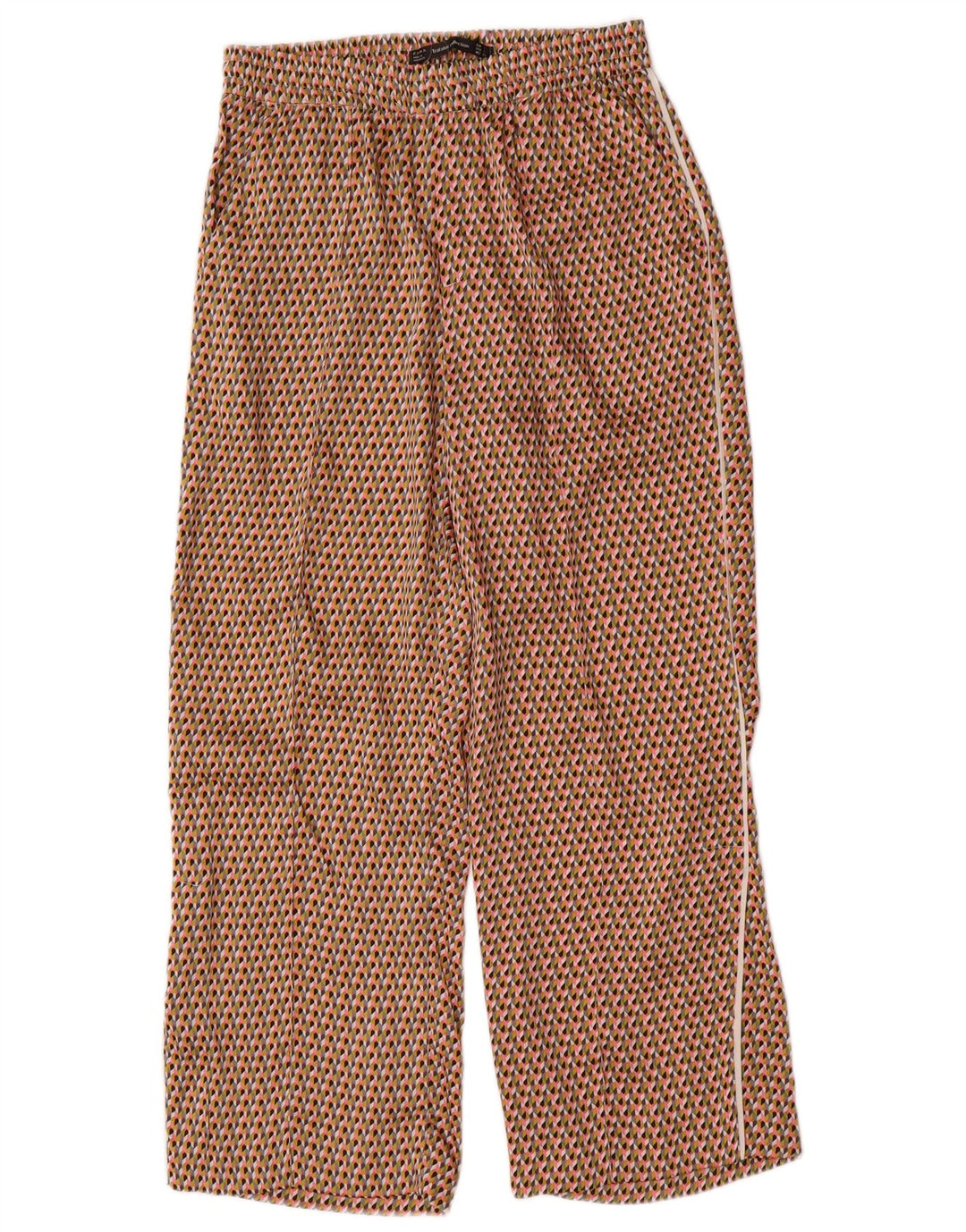 ZARA Womens Trafaluc Cropped Trousers Small W26 L25 Multicoloured