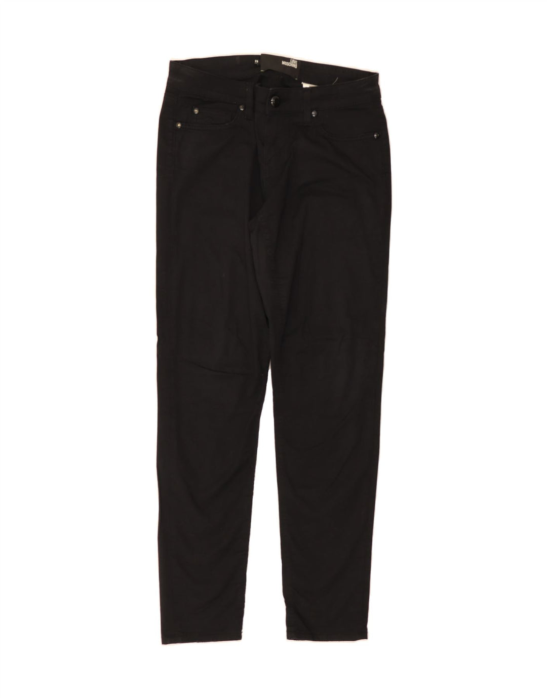 MOSCHINO Womens Slim Jeans W29 L29 Black Cotton Vintage Moschino and Second-Hand Moschino from Messina Hembry 