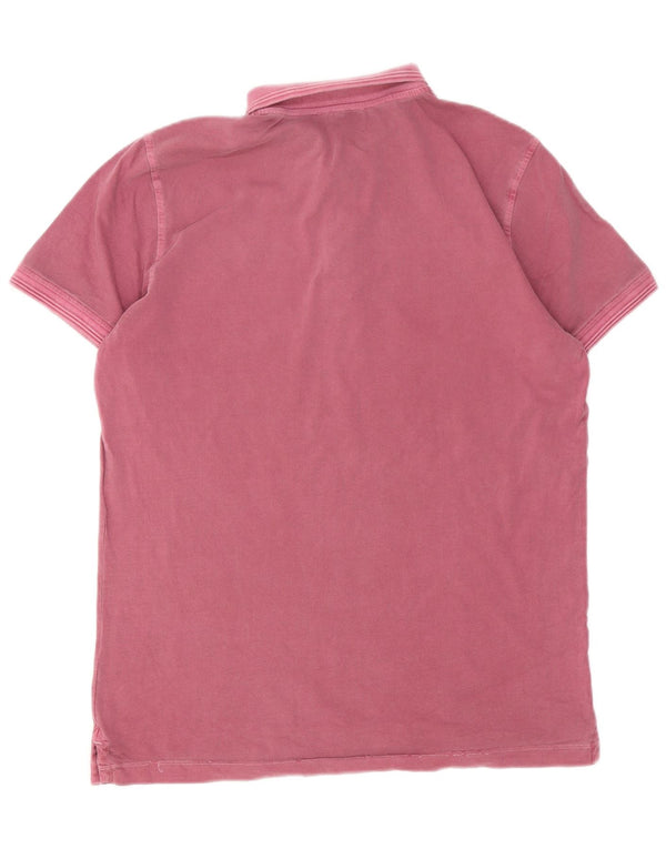 Marlboro Classics Mens Polo Shirt Large Pink Cotton