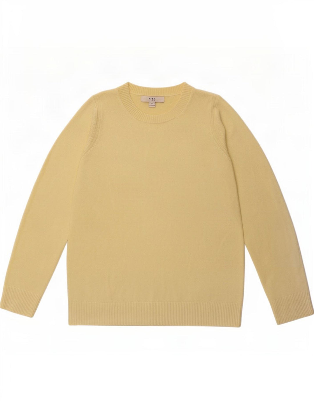 Marks & Spencer Damen-Pullover mit U-Boot-Ausschnitt, UK 12, Mittelgelb, Acryl